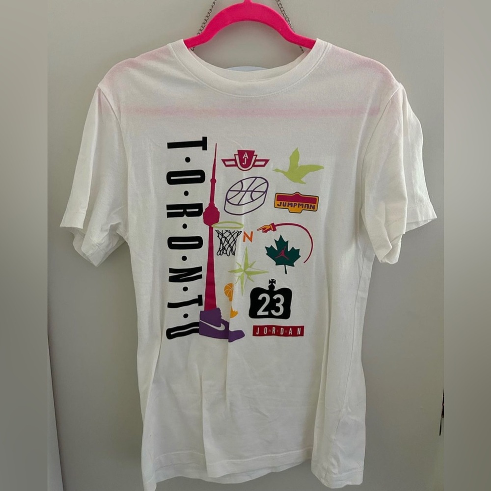 Jordan’s graphic t-shirt. Woman’s size S.